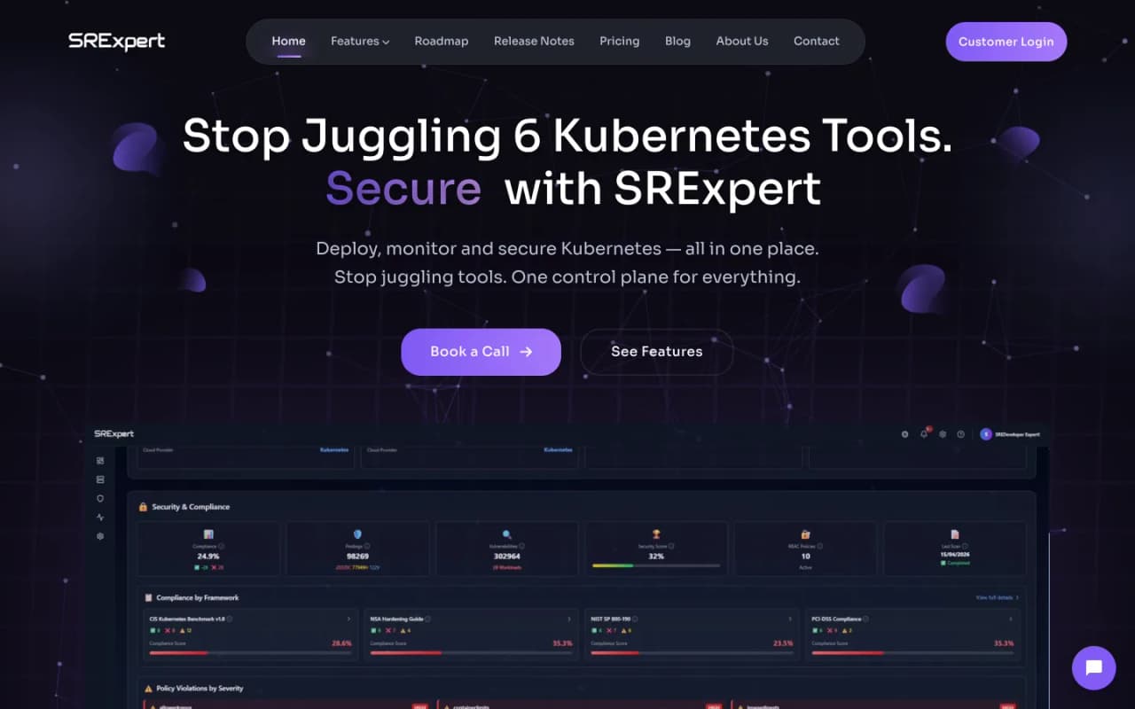 SRExpert — screenshot of the site built by Privum
