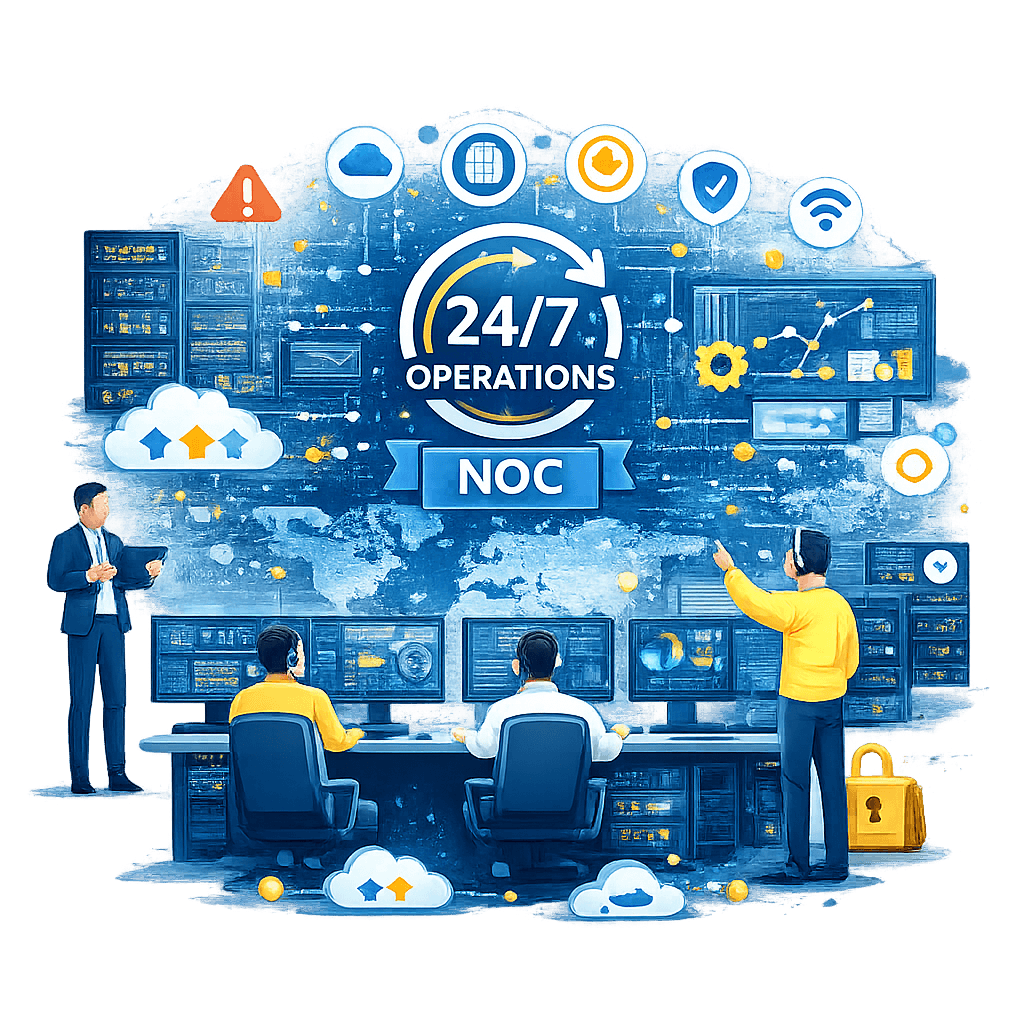 NOC and 24/7 Operations - Infrastructure Monitoring Dashboard