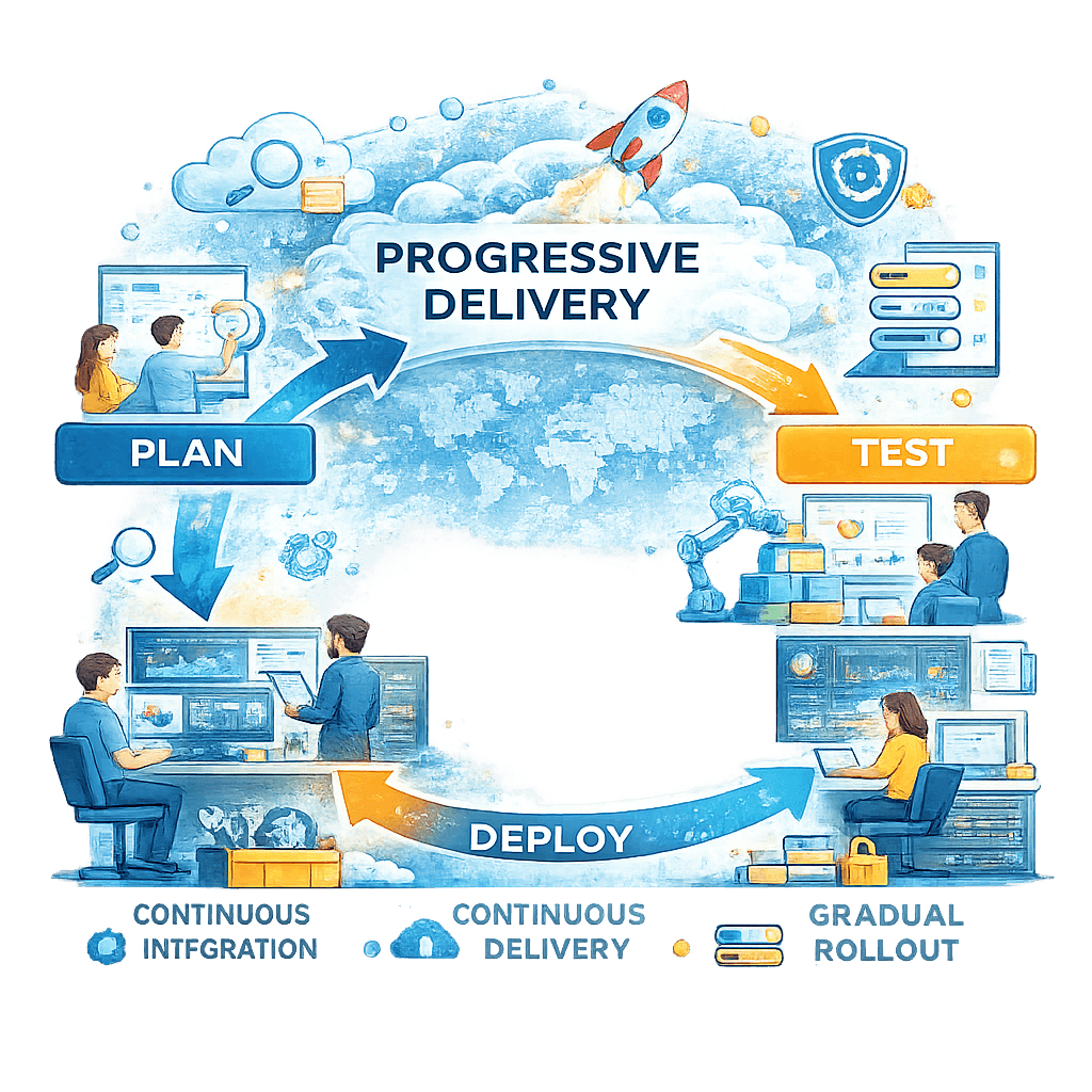 Progressive Delivery - Canary Deployments, Blue-Green & Feature Flags